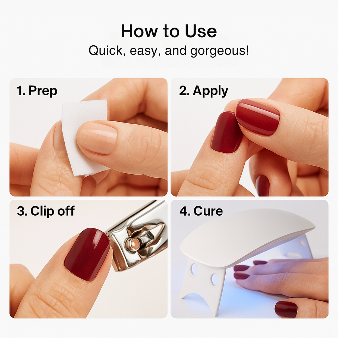 Salon-Quality Semi-Cured Gel Nail Strips