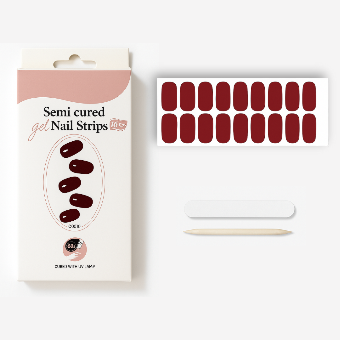 Salon-Quality Semi-Cured Gel Nail Strips